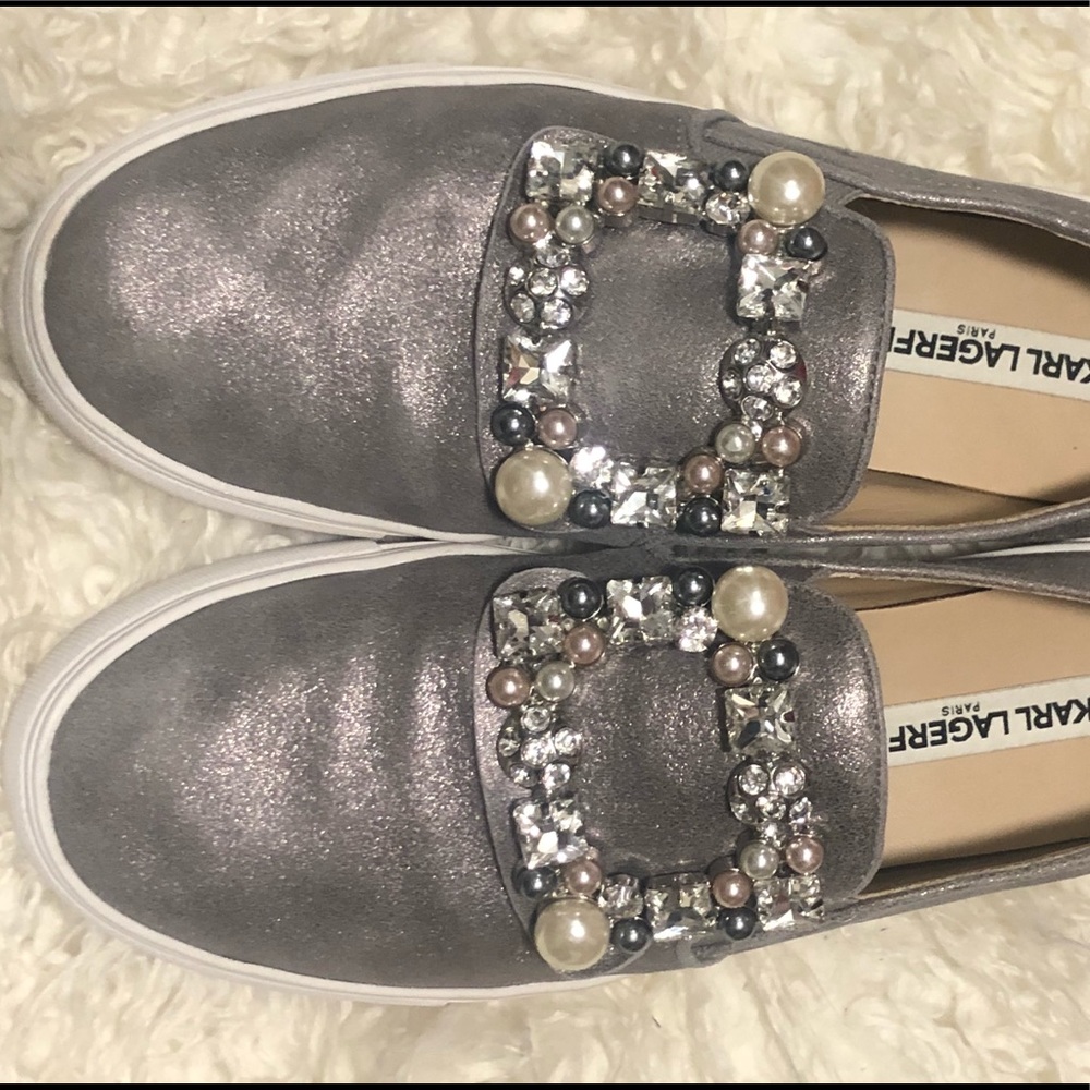 KARL LAGERFELD EMBELLISHED SNEAKERS